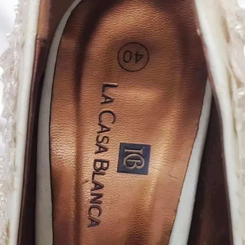 Zapatos De Novia De Encaje Con Tacones Altos Para - 5