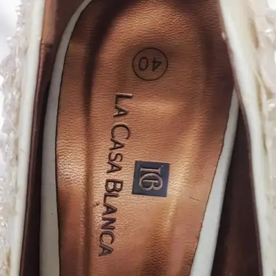 Zapatos De Novia De Encaje Con Tacones Altos Para - miniatura 5
