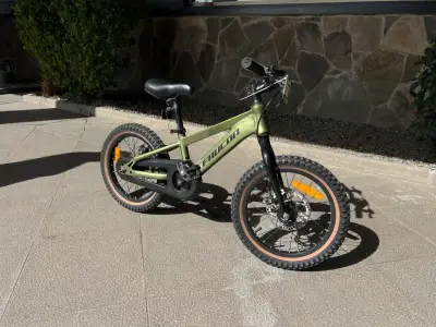 Bicicleta infantil Faucon  verde con frenos de dis - miniatura 1