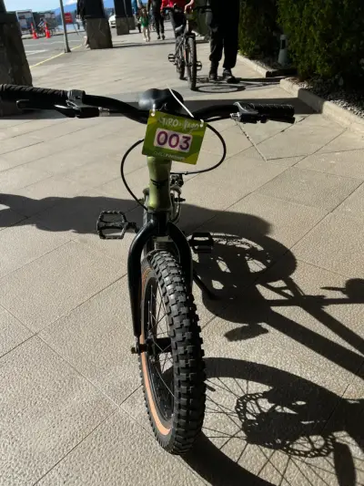 Bicicleta infantil Faucon  verde con frenos de dis - miniatura 2
