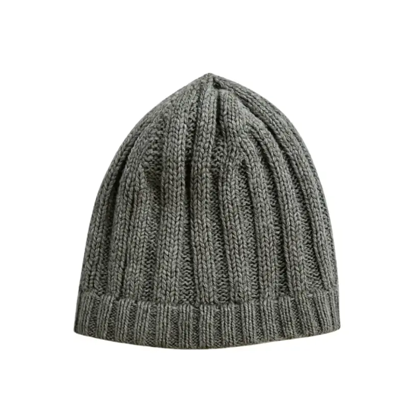 Gorro de Lana Tejido Gris Unisex - 1