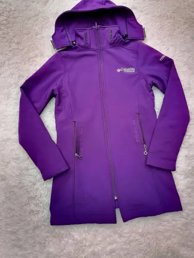 Chaqueta Columbia Titanium morada para mujer m - miniatura 1