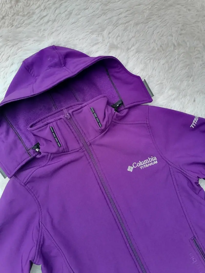 Chaqueta Columbia Titanium morada para mujer m - 3