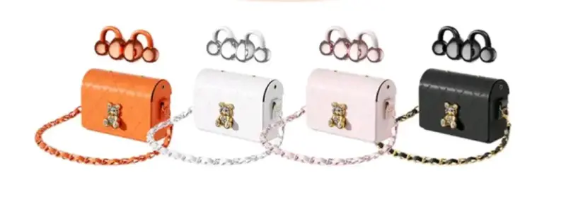 Audífonos Bluetooth con Estuche Tipo Cartera Oso - 1
