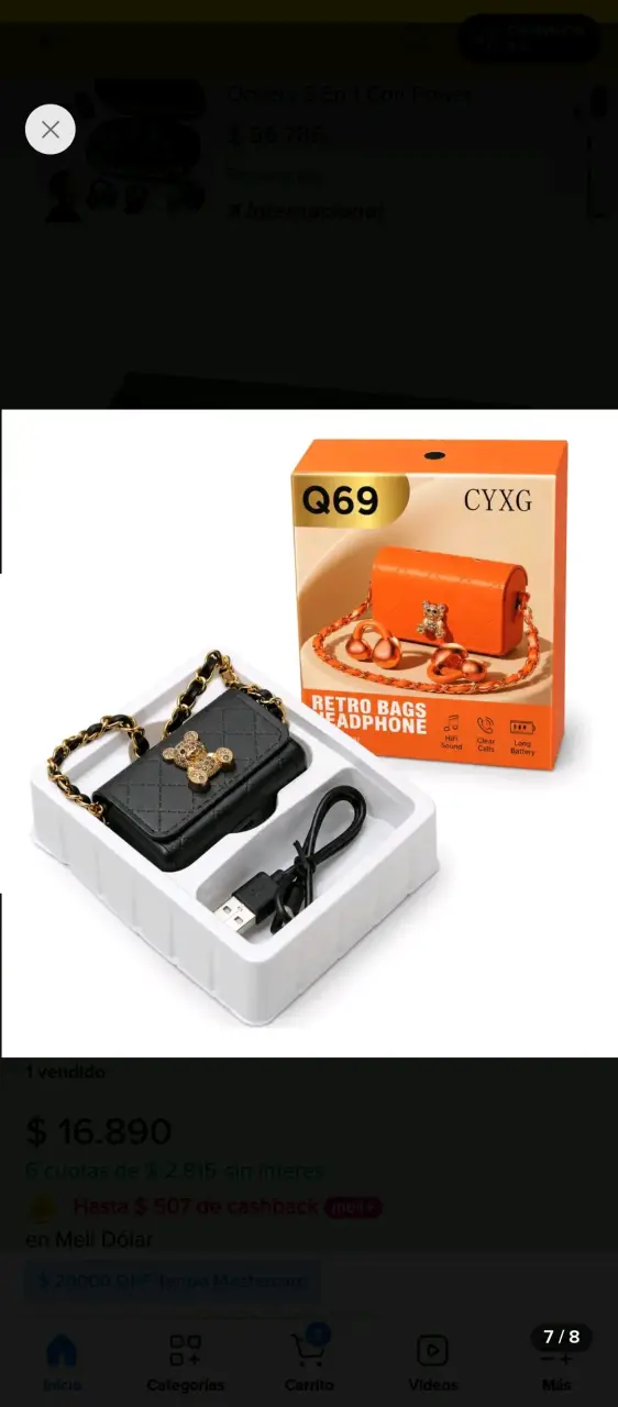 Audífonos Bluetooth con Estuche Tipo Cartera Oso - 2