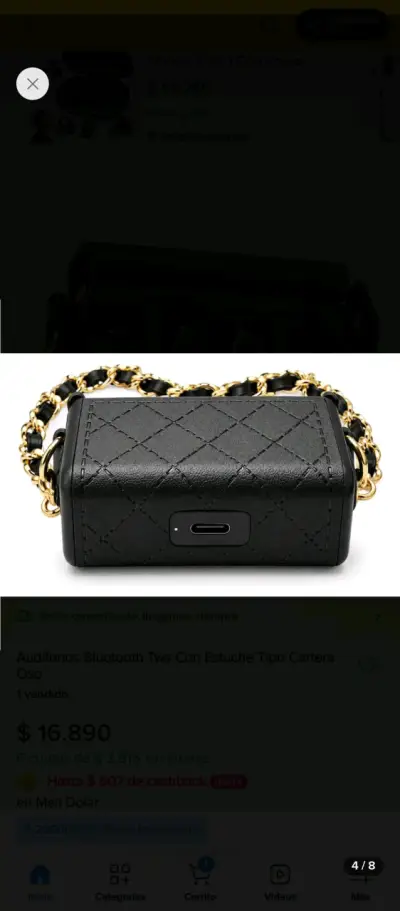 Audífonos Bluetooth con Estuche Tipo Cartera Oso - miniatura 5