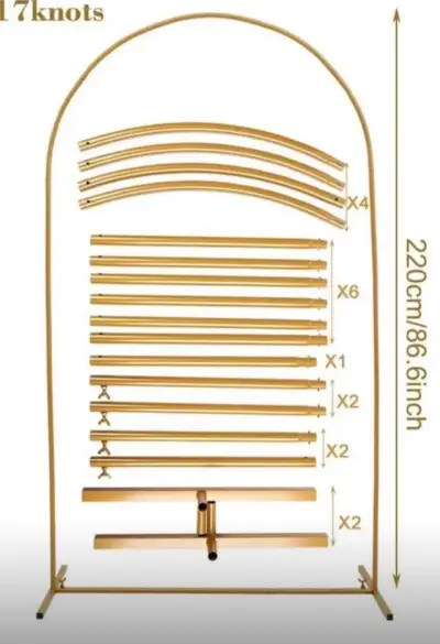 Arco de Metal para Decoración de Bodas y Eventos - miniatura 2