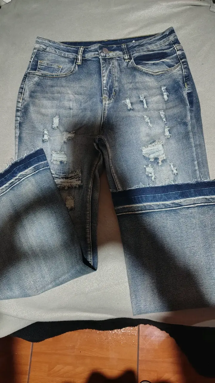 Jeans de mezclilla desgastados para hombre - 2