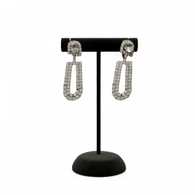 Aros Colgantes Strass Cristal Vintage 1960-1970 - miniatura 2