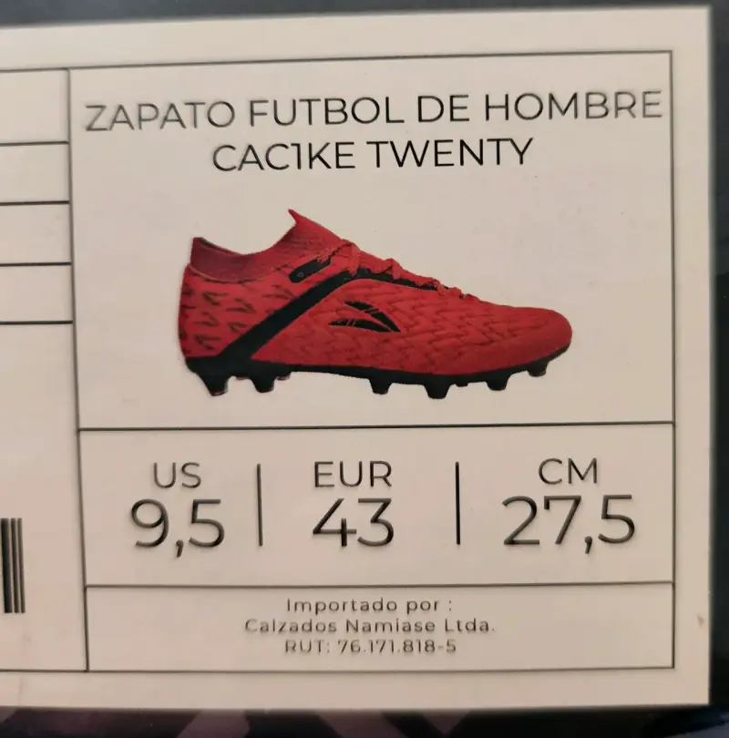 Zapatos de fútbol Cacike Twenty rojos para hombre - 4
