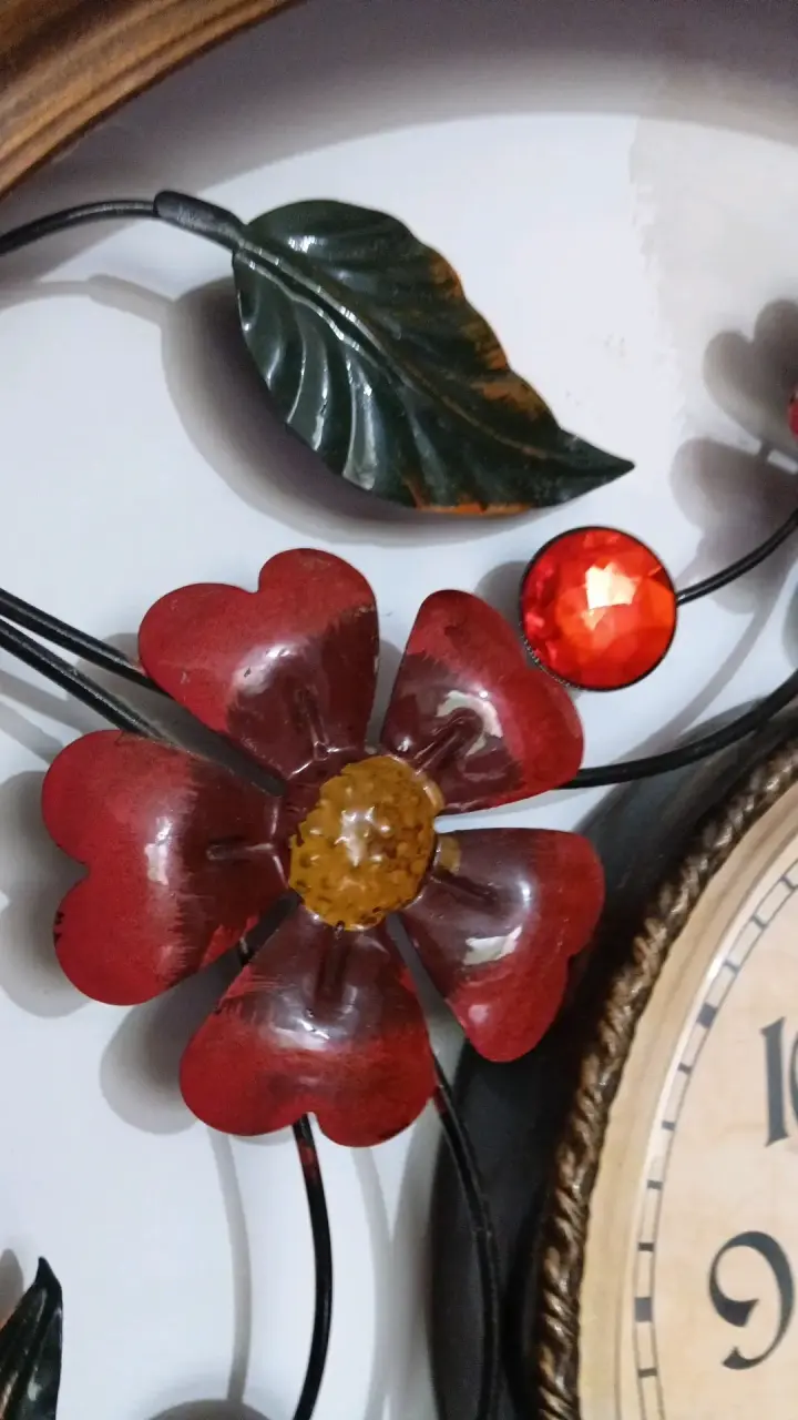 Reloj vintage de flores - 5