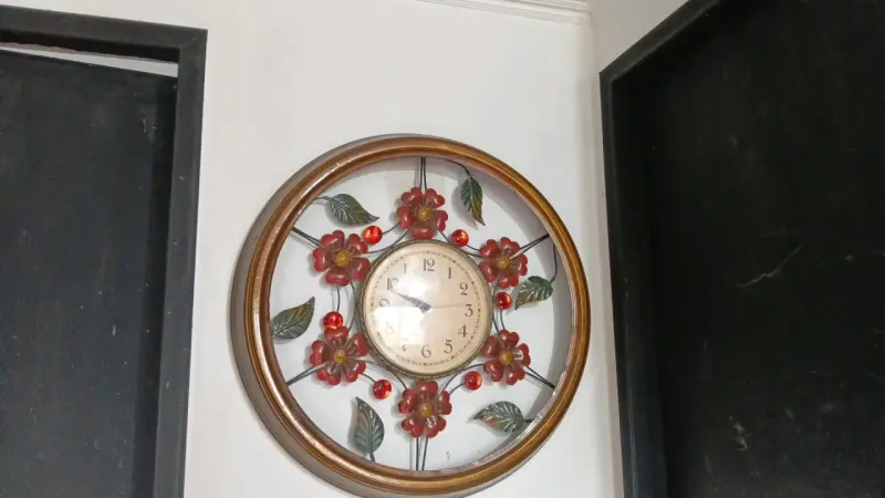 Reloj vintage de flores - 6