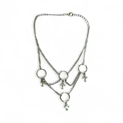 Collar de cadena con cruces colgantes - miniatura 1