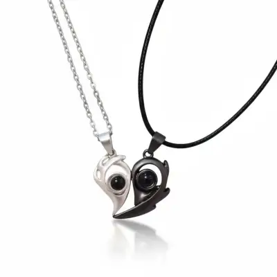 Collar Doble Yin Yang Acero Inoxidable - miniatura 1