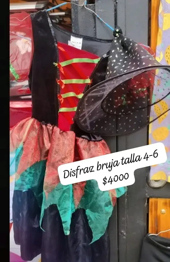 Disfraz de bruja para niña talla 4-6