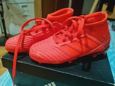Botines de fútbol rojos Adidas Predator 19.3 - miniatura 2