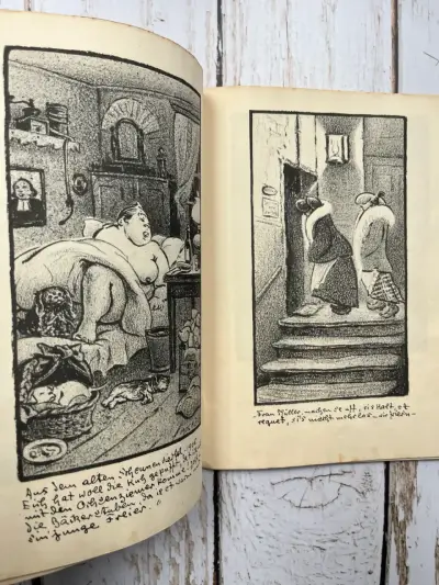 Heinrich Zille – Antiguo álbum ilustrado en alemán - miniatura 5