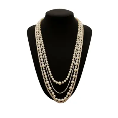 Collar largo de perlas múltiples - miniatura 1