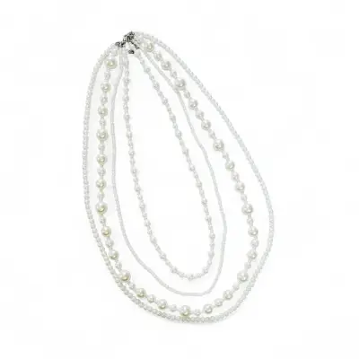 Collar largo de perlas múltiples - miniatura 3