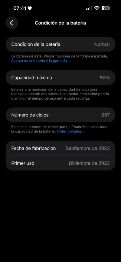 iPhone 15 plus 128 g bateria 85% - miniatura 3