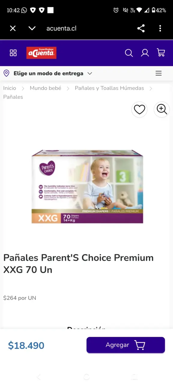 Pañales Premium XXG Parent's Choice 70 unidades - 5