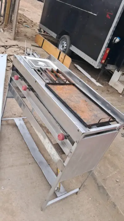 Carro de Comida Rápida con Parrilla y Lavamanos - miniatura 1