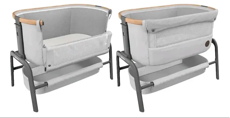 Cuna colecho ajustable para bebé en gris - 2