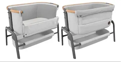 Cuna colecho ajustable para bebé en gris - miniatura 2