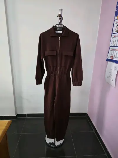 Enterito de lana marrón Zara para mujer - miniatura 1