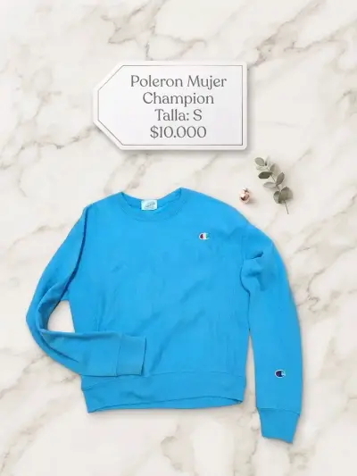 Polerón Mujer Champion Azul Talla S - miniatura 1