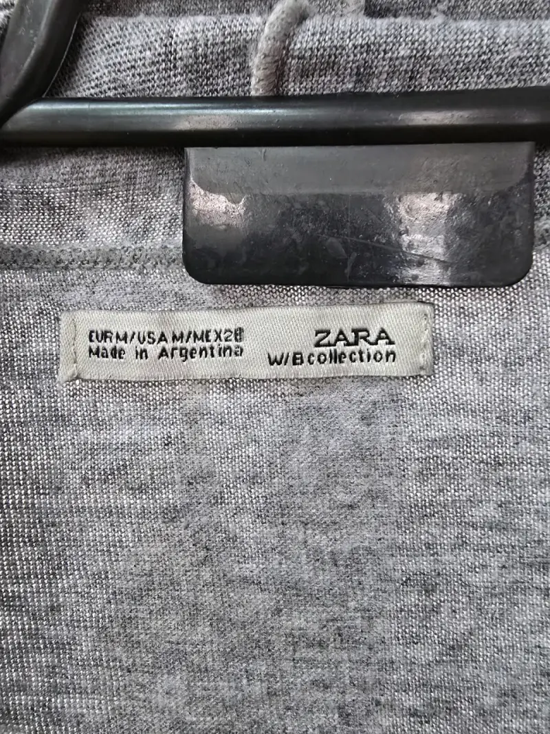 Cárdigan gris de mujer Zara con lazo - 2