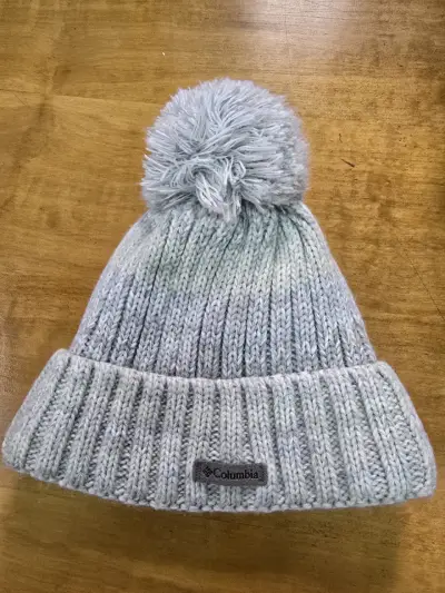 Gorro de lana gris Columbia con pompón - miniatura 1