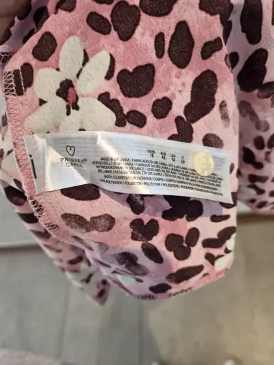 Vestido largo estampado animal print rosa - miniatura 6