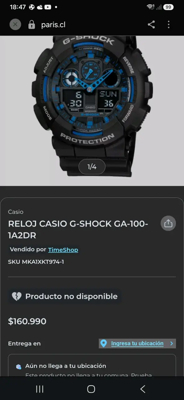 Reloj Casio G-Shock Negro Deportivo - 4