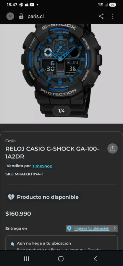 Reloj Casio G-Shock Negro Deportivo - miniatura 4