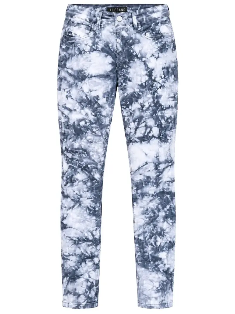Jeans rectos efecto mármol - 4