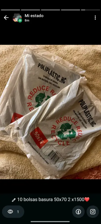 Bolsas de basura recicladas 50x70 cm - miniatura 1