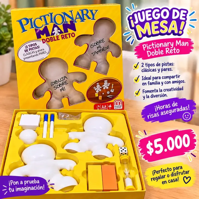 Juego de Mesa Pictionary Man Doble Reto - 4