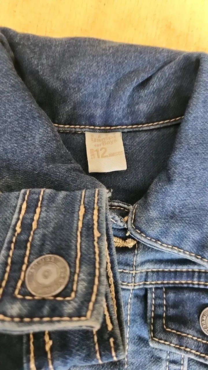 Chaqueta de mezclilla para niño talla 12 meses - 2