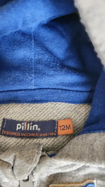Polerón gris con capucha para bebé Pillin - miniatura 2