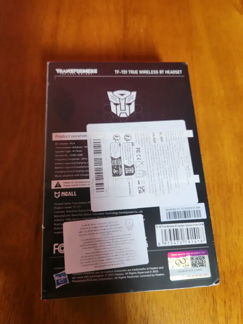 Auriculares Inalámbricos Transformers TF-T01 - 2