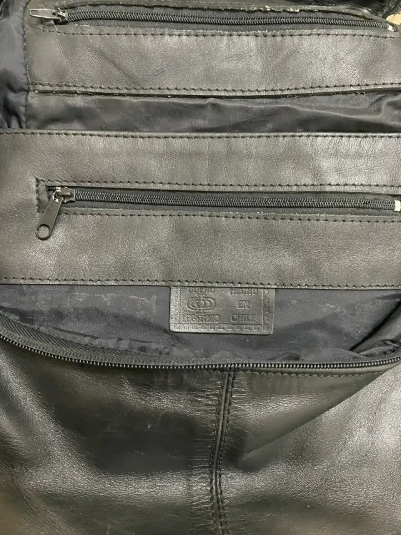 Mochila de cuero negro elegante - 6