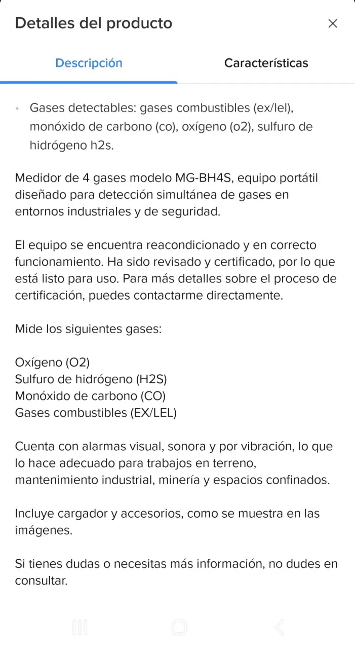Detector multi gases portátil con estuche - 5