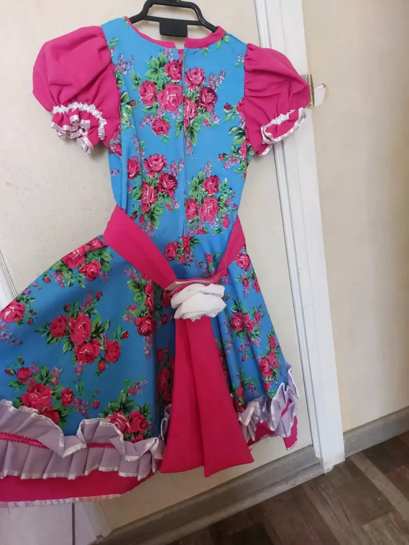 Vestido tradicional china para niña con flores - 2