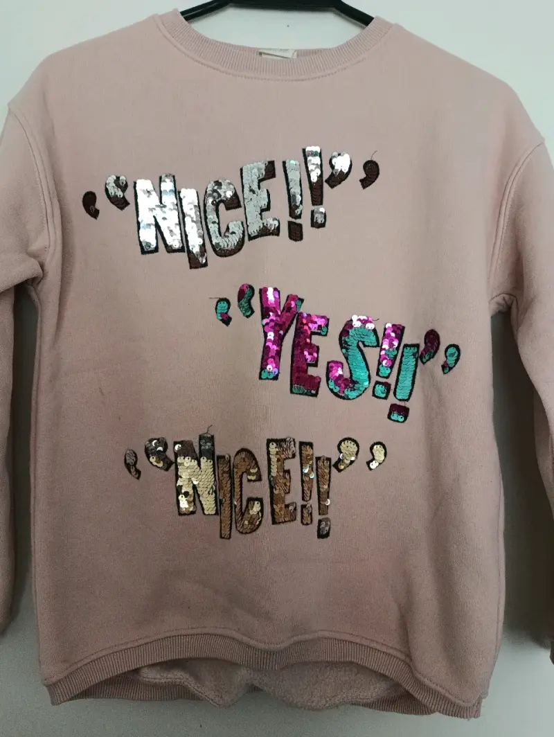 Polerón infantil rosa con lentejuelas Zara Kids - 1