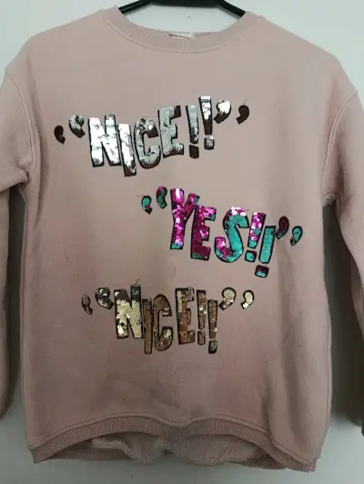 Polerón infantil rosa con lentejuelas Zara Kids - miniatura 1