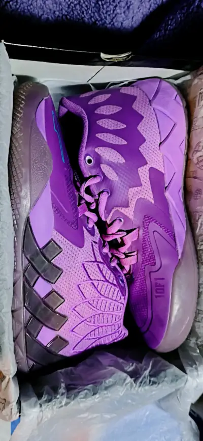 Zapatillas de baloncesto moradas para hombre - miniatura 1