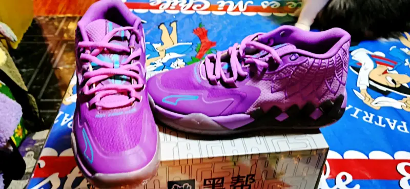 Zapatillas de baloncesto moradas para hombre - 3