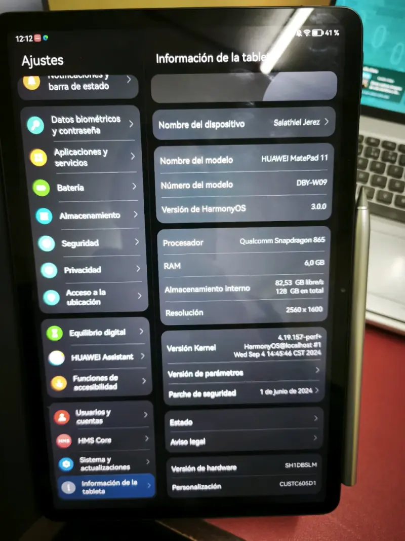 Tablet Huawei MatePad 11 con Teclado y lapiz - 3