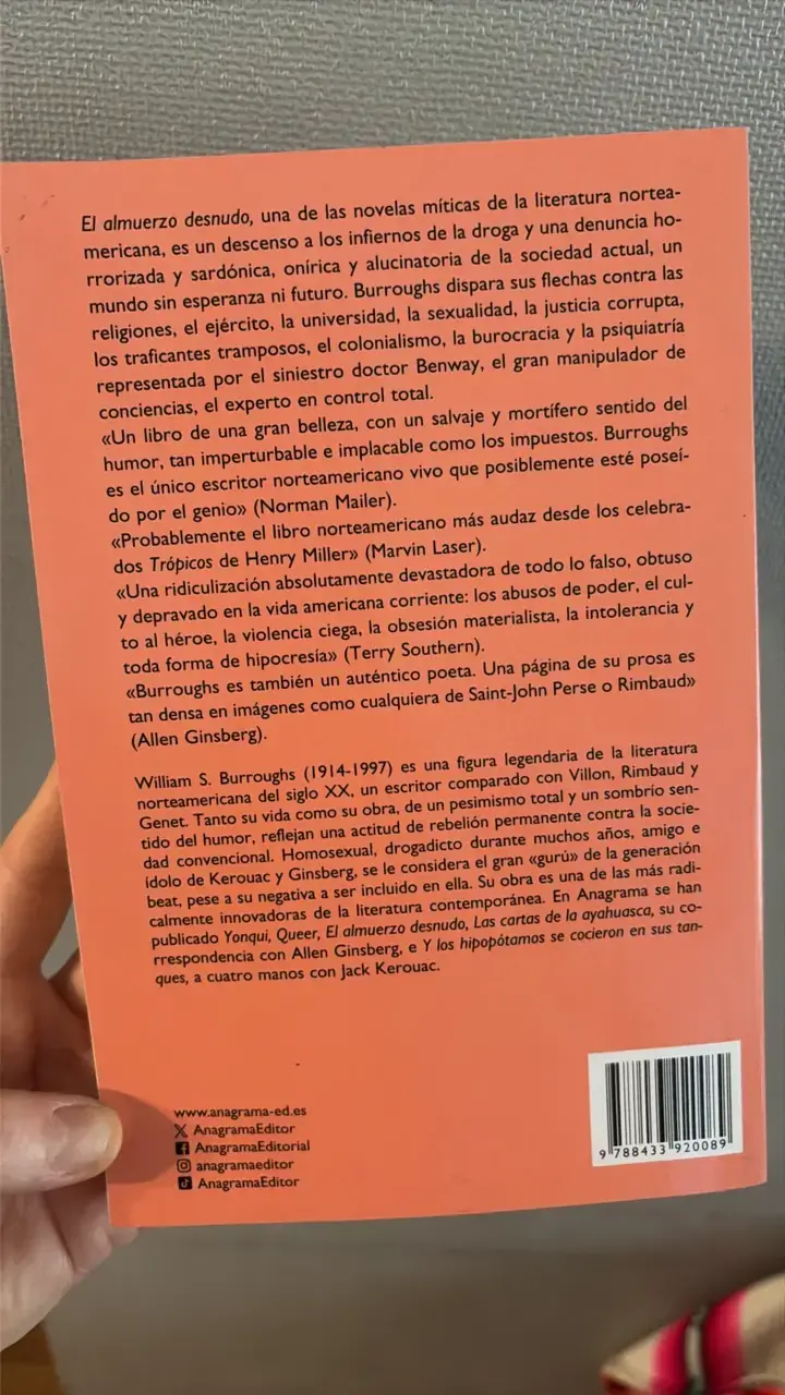 Libro 'El almuerzo desnudo' de William S. Burroughs - 2